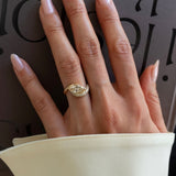 Opulent Pave Twist Design Marquise Cut 3.0ct Engagement Ring In Sterling Silver