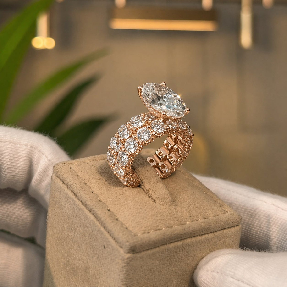 Elegant 8.0ct Oval Cut Wedding Ring Set in Sterling Silver