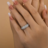 Deluxe 925 Sterling Silver Round Cut Wedding Ring