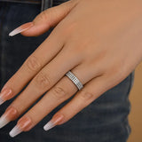 Tantalizing 925 Sterling Silver Round Cut Wedding Ring