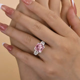 Elegant Asscher Cut 6.0ct Morganite Pink Engagement Ring