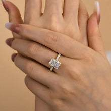 Enchanting Radiant Cut 3.5ct Hidden Halo Engagement Ring In Sterling Silver