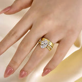 Solarii Noble Oval Cut 3PC Ring Set For Women