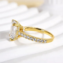 Enchanting Radiant Cut 3.5ct Hidden Halo Engagement Ring In Sterling Silver