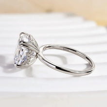 Gorgeous Cushion Cut 4.0ct Hidden Halo Engagement Ring In Sterling Silver
