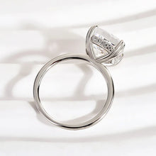 Gorgeous Cushion Cut 4.0ct Hidden Halo Engagement Ring In Sterling Silver