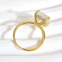 Gorgeous Cushion Cut 4.0ct Hidden Halo Engagement Ring In Sterling Silver