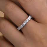 Sublime 925 Sterling Silver Radiant Cut Wedding Ring