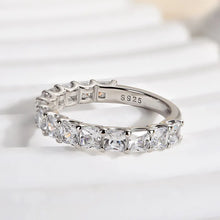 Sublime 925 Sterling Silver Radiant Cut Wedding Ring