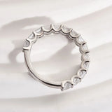 Sublime 925 Sterling Silver Radiant Cut Wedding Ring