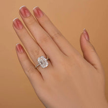 Deluxe Cushion Cut 9.0ct Pave Engagement Ring In Sterling Silver