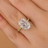 Deluxe Cushion Cut 9.0ct Pave Engagement Ring In Sterling Silver