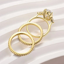 Opulent Oval Cut 4.0ct 3PC Ring 925 Sterling Silver Wedding Ring Set