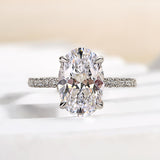 Classic Oval Cut 3.5ct Sterling Silver Engagement Ring