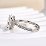 Classic Oval Cut 3.5ct Sterling Silver Engagement Ring