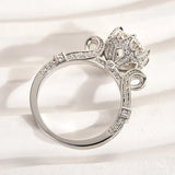Solarii Vintage Moissanite 1.0ct Round Cut  925 Sterling Silver Engagement Ring[SALE]