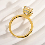 Classic Oval Cut 3.5ct Sterling Silver Engagement Ring