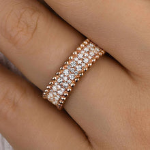 Refined 925 Sterling Silver Round Cut Wedding Ring