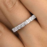 Yellow Gold and White Gold Plated Asscher Cut Sterling Silver Wedding Ring