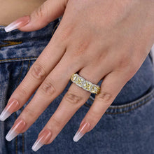 Tantalizing 925 Sterling Silver Cushion Cut Yellow Stone Wedding Ring
