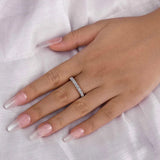 925 Sterling Silver Classic Eternity Band with Round Cut