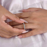 925 Sterling Silver Classic Eternity Band with Round Cut