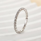 925 Sterling Silver Round Cut Eternity Band