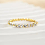 925 Sterling Silver Round Cut Eternity Band