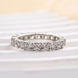 925 Sterling Silver Cushion Cut Wedding Band