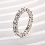 925 Sterling Silver Cushion Cut Wedding Band