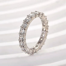 925 Sterling Silver Cushion Cut Wedding Band