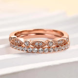 Stackable 925 Sterling Silver Round Cut Wedding Ring