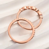 Stackable 925 Sterling Silver Round Cut Wedding Ring