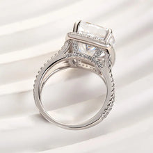 Graceful Cushion Cut 9.0ct Split Shank Engagement Ring In Sterling Silver