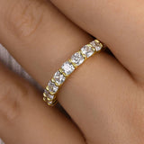 925 Sterling Silver Cushion Cut Wedding Band