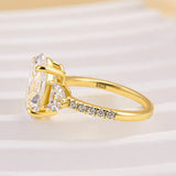 Solarii New Arrived 4.0ct Oval Cut Three Stones Engagement Ring