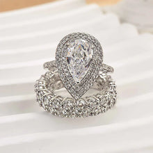 Timeless Pear Cut Bridal Set Sterling Silver