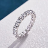 925 Sterling Silver Classic Eternity Band with Round Cut