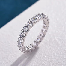 925 Sterling Silver Classic Eternity Band with Round Cut