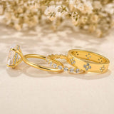 Solarii Noble Oval Cut 3PC Ring Set For Women