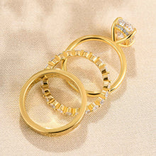 Solarii Noble Oval Cut 3PC Ring Set For Women