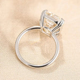 Luxurious Emerald Cut 11.5ct 925 Sterling Silver Engagement Ring