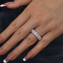 Elegant 925 Sterling Silver Oval Cut Wedding Ring