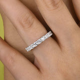 925 Sterling Silver Cushion Cut Wedding Band