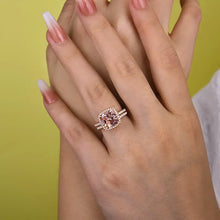 Luxurious Morganite 4.0ct Cushion Cut Wedding Ring Set In Sterling Silver