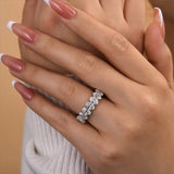 Elegant 925 Sterling Silver Oval Cut Wedding Ring