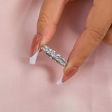 Stylish 925 Sterling Silver Round Cut Wedding Band
