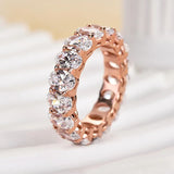 Elegant 925 Sterling Silver Oval Cut Wedding Ring