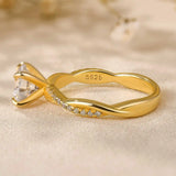 Radiant Round Cut 1.25ct Engagement Ring In 925 Sterling Silver