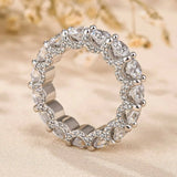 Stylish 925 Sterling Silver Round Cut Wedding Band